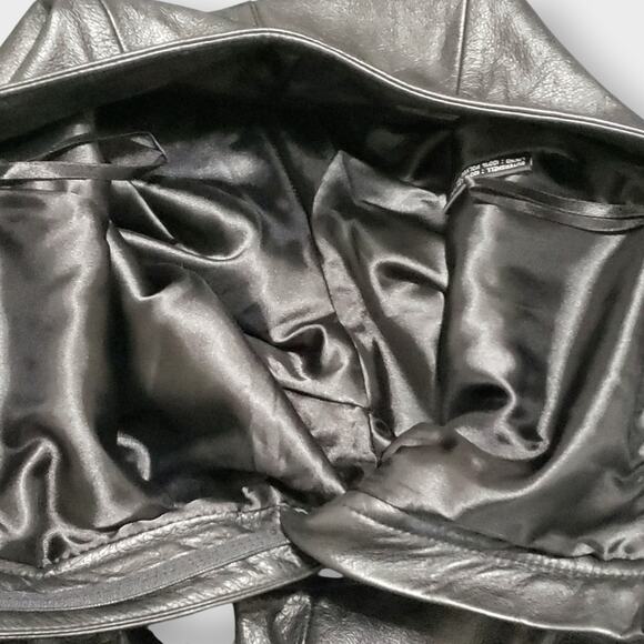 Vtg Maxima Wilsons Leather Black Rider Pants Sz 6 Bikercore Motorcycle Rock - Picture 11 of 16